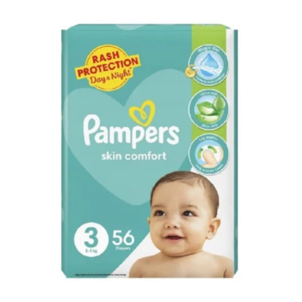 Pampers Skin Comfort 56 Diapers Size 3